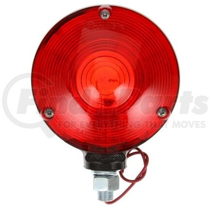 2801 by TRUCK-LITE - Signal-Stat Pedestal Light - Incandescent, Red/Yellow Round, 1 Bulb, Dual Face, 1 Wire, 1 Stud, Black, Stripped End