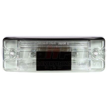 29204C by TRUCK-LITE - 21 Series License Plate Light - Incandescent, 2 Bulb, Rectangular, Clear 2 Screw Mount, 12V