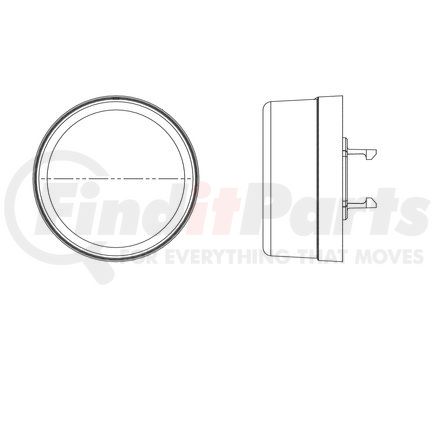 30286Y by TRUCK-LITE - 30 Series Strobe Light - LED, 3 Diode, Round Yellow, Grommet Mount, 12V