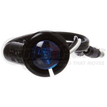 33061B by TRUCK-LITE - Super 33 Auxiliary Light - LED, 1 Diode, Blue Lens, Round Shape Lens, Black Flange, 12V