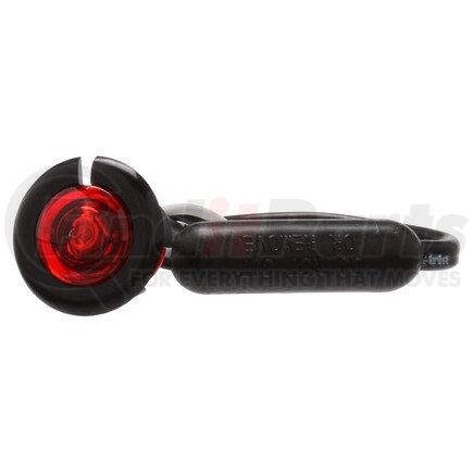 33061R by TRUCK-LITE - Super 33 Auxiliary Light - LED, 1 Diode, Red Lens, Round Shape Lens, Black Flange, 12V