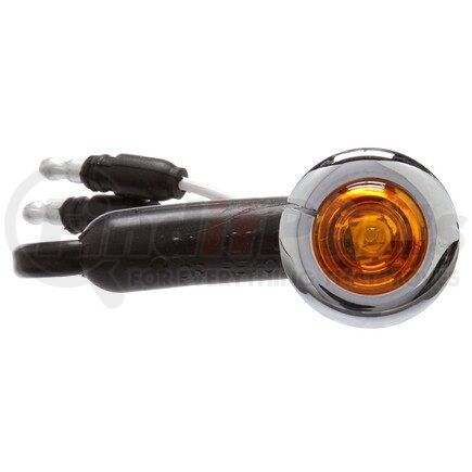 33062Y by TRUCK-LITE - Super 33 Auxiliary Light - LED, 1 Diode, Yellow Lens, Round Shape Lens, Chrome Flange, 12V