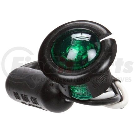 33066G by TRUCK-LITE - 33 Series Auxiliary Light - LED, 1 Diode, Green Lens, Round Shape Lens, Black Flange, 12V