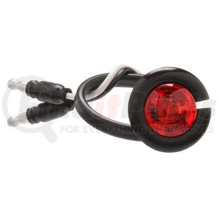 33066R by TRUCK-LITE - 33 Series Auxiliary Light - LED, 1 Diode, Red Lens, Round Shape Lens, Black Flange, 12V