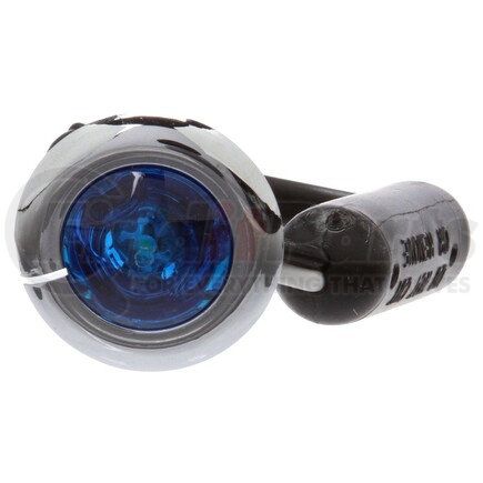 33067B by TRUCK-LITE - 33 Series Auxiliary Light - LED, 1 Diode, Blue Lens, Round Shape Lens, Chrome Flange, 12V