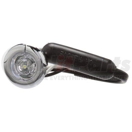 33067C by TRUCK-LITE - 33 Series Auxiliary Light - LED, 1 Diode, Clear Lens, Round Shape Lens, Chrome Flange, 12V