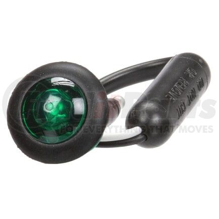 33095G by TRUCK-LITE - 33 Series Auxiliary Light - LED, 1 Diode, Green Lens, Round Shape Lens, Black Grommet, 12V