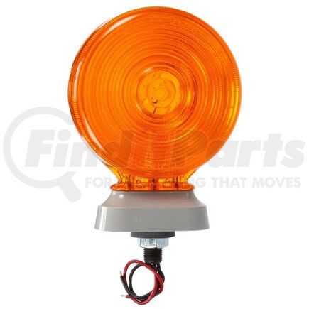 3853AA by TRUCK-LITE - Signal-Stat Pedestal Light - Incandescent, Yellow/Yellow Round, 1 Bulb, Dual Face, 2 Wire, 1 Stud, Yellow, Knock Down, Stripped End