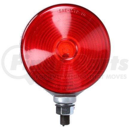 3860 by TRUCK-LITE - Signal-Stat Pedestal Light - Incandescent, Red/Yellow Round, 1 Bulb, Dual Face, 1 Wire, 1 Stud, Gray, O-Ring Lens Gasket, Stripped End