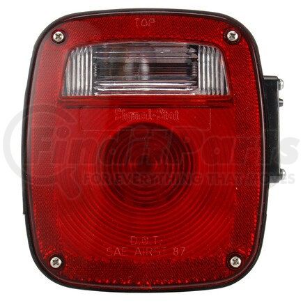 4015 by TRUCK-LITE - Signal-Stat License Plate Light - Incandescent, Red/Clear Polycarbonate Lens, 3 Stud , 12V, Left Hand Side