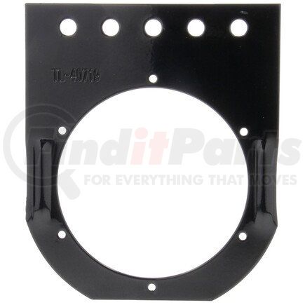 40719 by TRUCK-LITE - 40 Series Brake / Tail Light Bracket - 5 Screw Bracket Mount, For Round Shape Lights, Black Steel, 4 in Diameter Lights