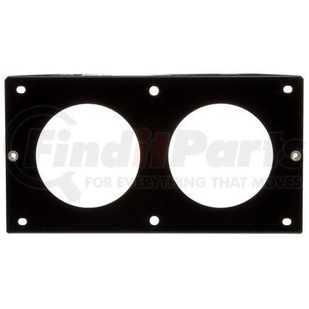 40810 by TRUCK-LITE - 40 Series Brake / Tail Light Bracket - 2 Screw Bracket Mount, For Rectangular Shape Lights, Black Steel, 4 in Diameter Lights