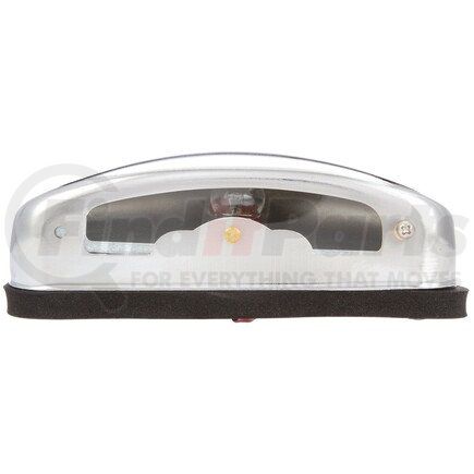 435W by TRUCK-LITE - Signal-Stat License Plate Light - Incandescent, 1 Bulb, Rectangular, Chrome 2 Screw Bracket Mount, 12V