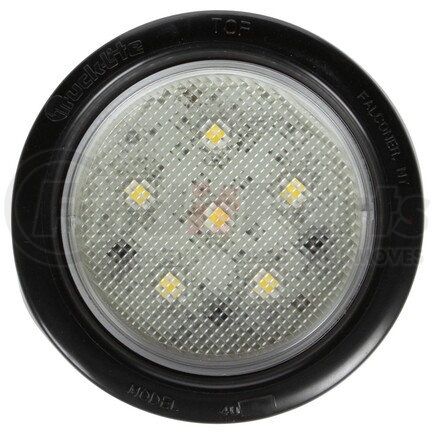 44057C by TRUCK-LITE - 44 Series Dome Light - LED, 6 Diode, Round Clear Lens, Black Grommet Mount, 12V