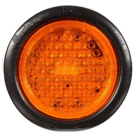 44101Y by TRUCK-LITE - Super 44 Strobe Light - LED, 42 Diode, Round Yellow, Grommet Mount, 12V