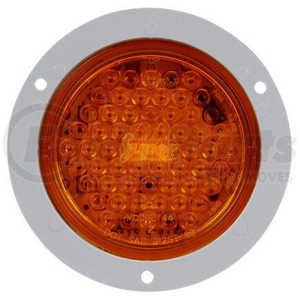 44103Y by TRUCK-LITE - Super 44 Strobe Light - LED, 42 Diode, Round Yellow, Flange Mount, 12V