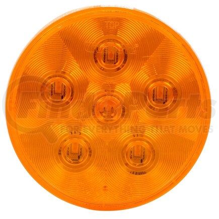 44094Y by TRUCK-LITE - Super 44 Turn Signal / Parking Light - LED, Yellow Round, 6 Diode, Grommet, 12V, Black PVC Trim