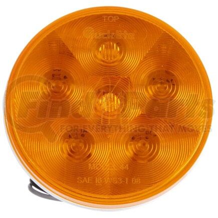 44114Y by TRUCK-LITE - Super 44 Strobe Light - LED, 6 Diode, Round Yellow, Grommet Mount, 12V