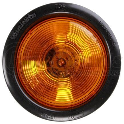 44123Y by TRUCK-LITE - 44 Series Turn Signal Light - LED, Yellow Round Lens, 1 Diode, Grommet Mount, 12-24V