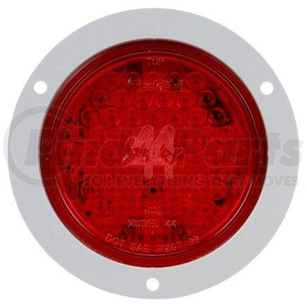 44213R by TRUCK-LITE - Super 44 Strobe Light - LED, 42 Diode, Round Red, Flange Mount, 12V