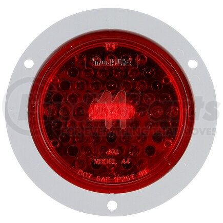 44214R by TRUCK-LITE - Super 44 Strobe Light - LED, 42 Diode, Round Red, Flange Mount, 12V