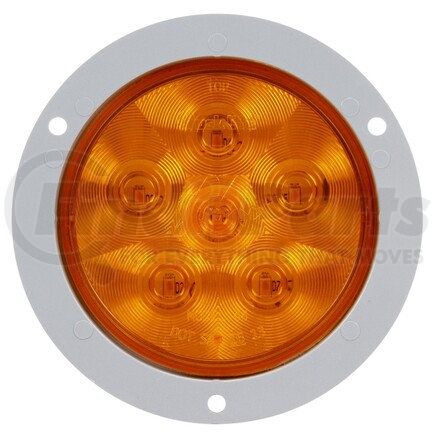 44285Y by TRUCK-LITE - Super 44 Turn Signal Light - LED, Yellow Round Lens, 6 Diode, Flange Mount, 12V
