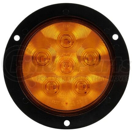 44286Y by TRUCK-LITE - Super 44 Turn Signal Light - LED, Yellow Round Lens, 6 Diode, Flange Mount, 24V