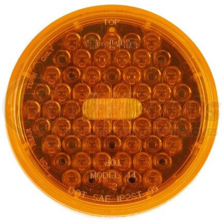 44273Y by TRUCK-LITE - Super 44 Turn Signal Light - LED, Yellow Round Lens, 42 Diode, Grommet Mount, 24V
