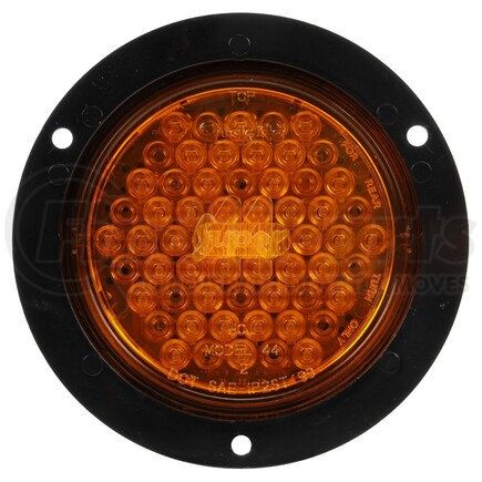 44276Y by TRUCK-LITE - Super 44 Turn Signal Light - LED, Yellow Round Lens, 42 Diode, Flange Mount, 24V