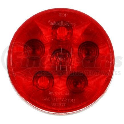 44302R by TRUCK-LITE - Super 44 Brake / Tail / Turn Signal Light - LED, Fit 'N Forget S.S. Connection, 12v