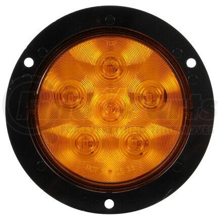 44289Y by TRUCK-LITE - Super 44 Turn Signal Light - LED, Yellow Round Lens, 6 Diode, Flange Mount, 12V