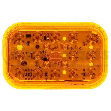 45044Y by TRUCK-LITE - 45 Series Turn Signal Light - LED, Yellow Rectangular Lens, 19 Diode, Grommet Mount, 12-24V