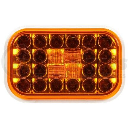 4550A by TRUCK-LITE - Signal-Stat Turn Signal Light - LED, Yellow Rectangular Lens, 24 Diode, Grommet Mount, 12V