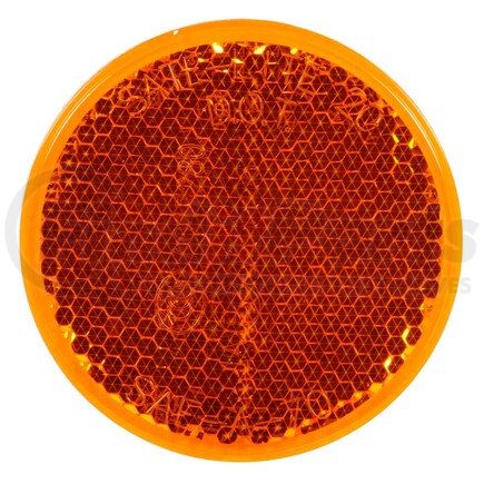 45A by TRUCK-LITE - Signal-Stat Reflector - 2" Round, Yellow, Adhesive Mount
