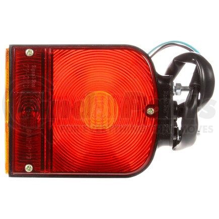 4701 by TRUCK-LITE - Signal-Stat Pedestal Light - Incandescent, Red/Yellow Rectangular, 2 Bulb, Left-hand, Dual Face, Horizontal Mount, Side Marker, 3 Wire, 2 Stud, Stripped End