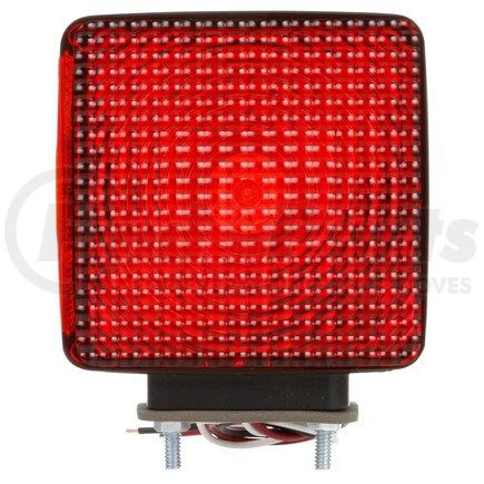 4742 by TRUCK-LITE - Signal-Stat Pedestal Light - Incandescent, Red/Yellow Square, 1 Bulb, Dual Face, Vertical Mount, Side Marker, 2 Wire, 2 Stud, Stripped End