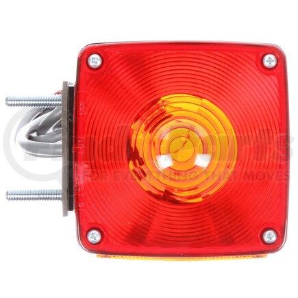 4805AY117 by TRUCK-LITE - Signal-Stat Pedestal Light - Incandescent, Red/Yellow Square, 2 Bulb, Right-hand, Dual Face, Vertical Mount, Side Marker, 3 Wire, 2 Stud, Packard 12052457