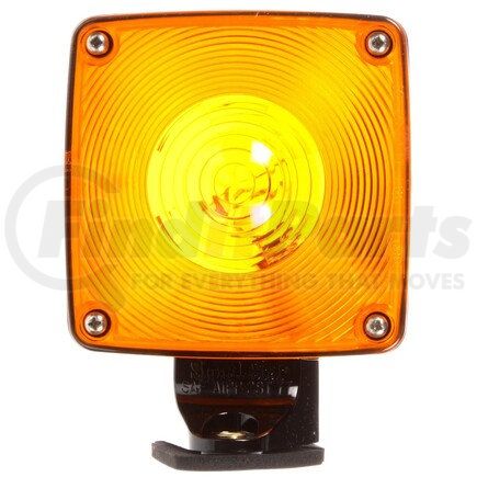 4872AA by TRUCK-LITE - Signal-Stat Pedestal Light - Incandescent, Yellow Square, 1 Bulb, Dual Face, Horizontal Mount, Side Marker, Bracket Mount