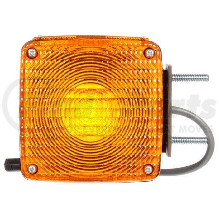 4805AAY115 by TRUCK-LITE - Signal-Stat Pedestal Light - Incandescent, Yellow Square, 2 Bulb, Dual Face, Vertical Mount, Side Marker, 3 Wire, 2 Stud, Packard 12010996/Packard 12010973