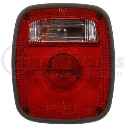 5015 by TRUCK-LITE - Signal-Stat License Plate Light - Incandescent, Red/Clear Acrylic Lens, 2 Stud , 12V, Left Hand Side