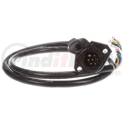 50776 by TRUCK-LITE - 88 Series Main Cable Harness - 1 Plug, 72 in., 8, 10, 12 Gauge, Female 7 Pole Plug, Ring Terminal
