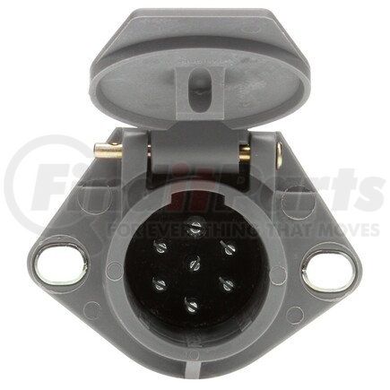 50872 by TRUCK-LITE - 50 Series Trailer Receptacle - 7 Split Pin, Grey Plastic, Flush Mount, Push-On