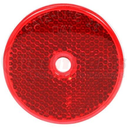 52 by TRUCK-LITE - Signal-Stat Reflector - 2" Round, Red, 1 Screw/Nail/Rivet