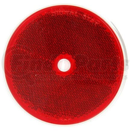 57 by TRUCK-LITE - Signal-Stat Reflector - 3-1/2" Round, Red, 1 Screw