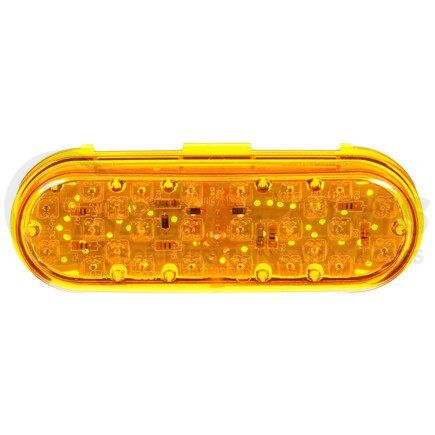 60075Y by TRUCK-LITE - 60 Series Turn Signal Light - LED, Yellow Oval Lens, 26 Diode, Grommet Mount, 12V