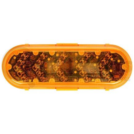 60080Y by TRUCK-LITE - 60 Series Turn Signal Light - LED, Yellow Oval Lens, 25 Diode, Grommet Mount, 12V