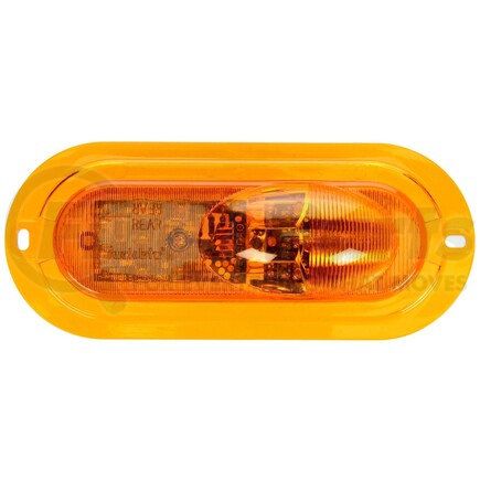 60117Y by TRUCK-LITE - Turn Signal / Parking Light - Super 60, Mid-Point/No Zone, Yellow Oval, 11 Diode, Yellow Flange Mount
