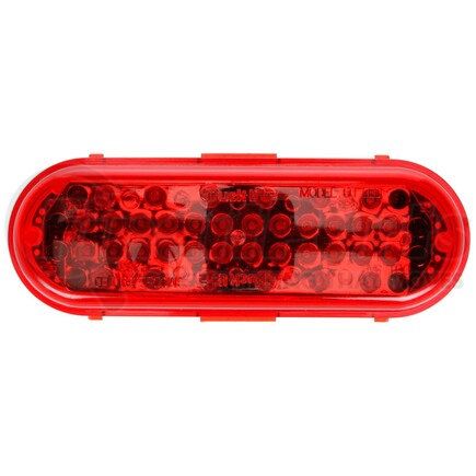 60120R by TRUCK-LITE - Super 60 Strobe Light - LED, 36 Diode, Oval Red, Grommet Mount, 12V