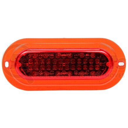 60124R by TRUCK-LITE - Super 60 Strobe Light - LED, 36 Diode, Oval Red, Flange Mount, 12V
