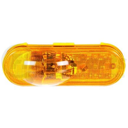 60115Y by TRUCK-LITE - Turn Signal / Parking Light - Super 60, Mid-Point/No Zone, Yellow Oval, 11 Diode, Black Grommet Mount